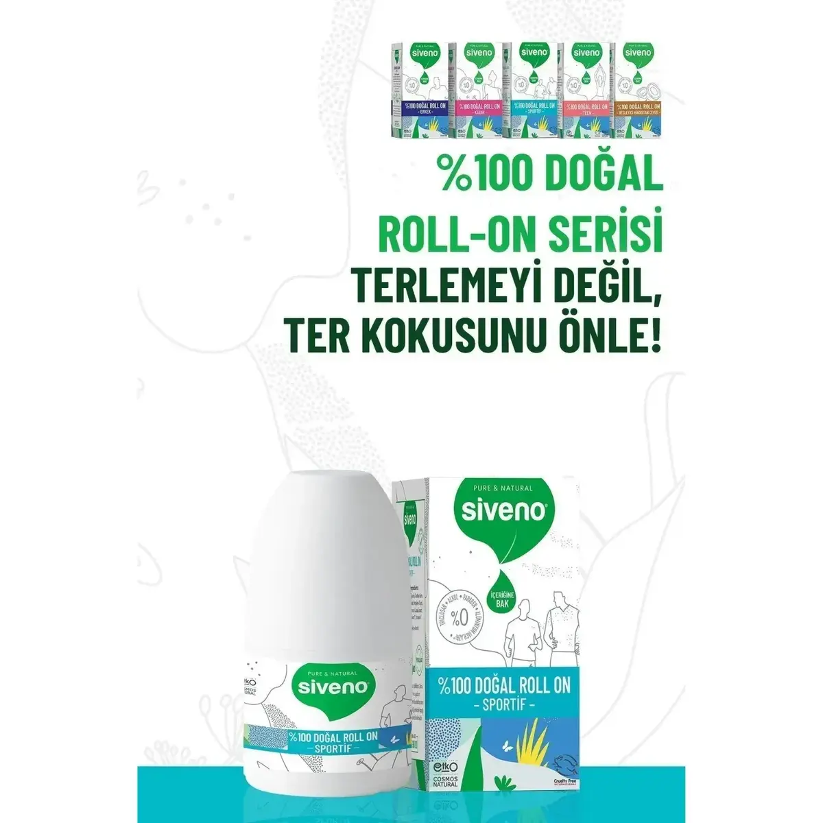 Siveno %100 Doğal Roll-On Sportive 50 ml 