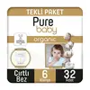 Pure Baby Organik Bebek Bezi 6 Beden Jumbo 32li Jumbo Paket