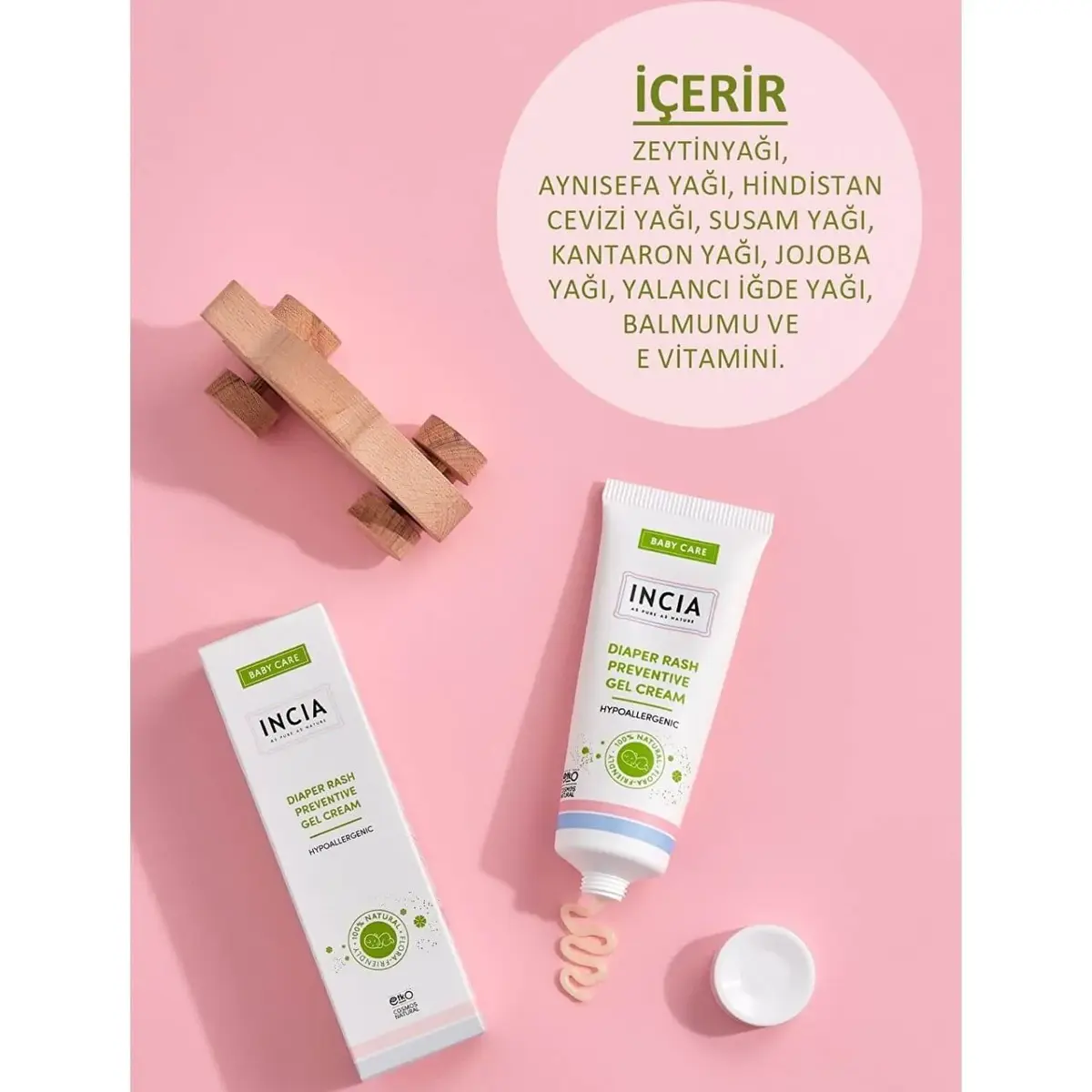 Incia Doğal Pişik Önleyici Jel Krem 60 ml