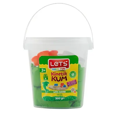 Lets Kinetik Kum 500 Gr Yeşil Plastik Kutu - L10163