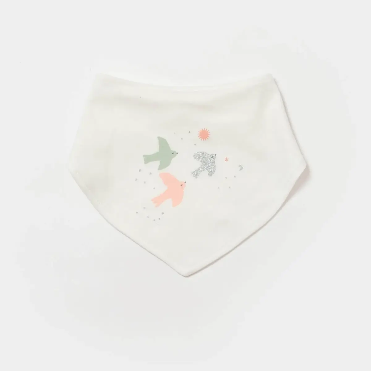 Bibaby Organik Tulum Takımı 3lü Tüllü Tiny Birds Ekru - Yeşil