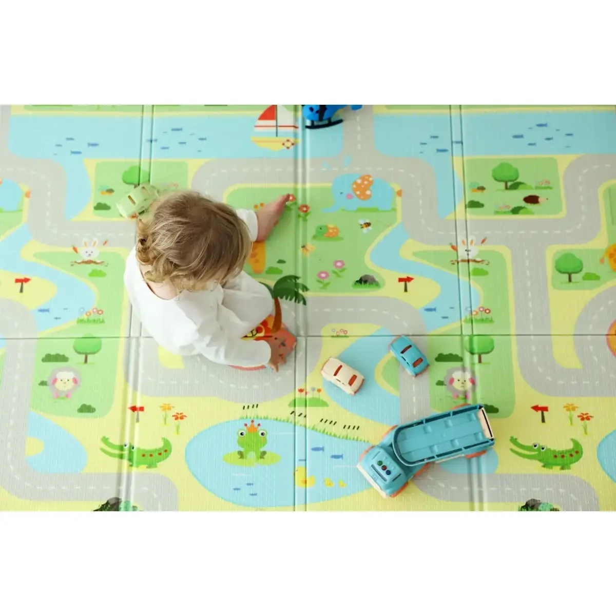 Coolmats Yeşil Parkur Katlanabilir Oyun Matı 200x130x1 cm 