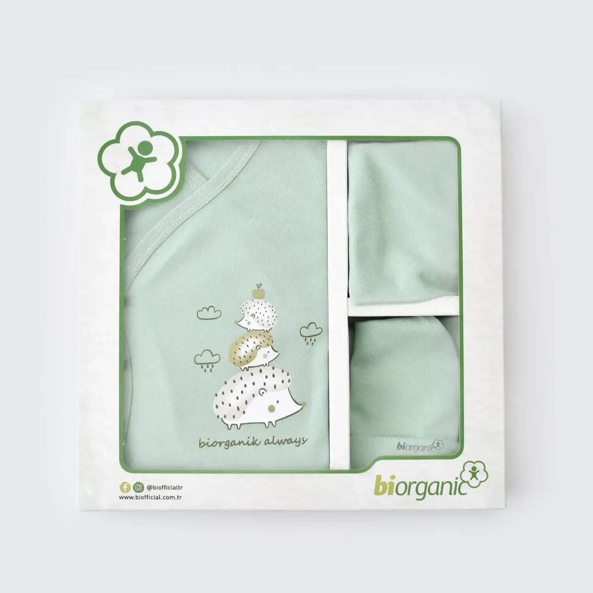 Bibaby Organik Hastane Çıkışı 5li Happy Always Yeşil