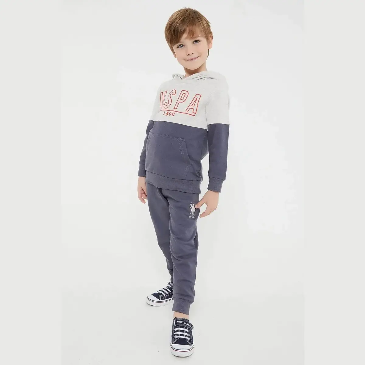 U.S. Polo Eşofman Takımı Bej Melanj