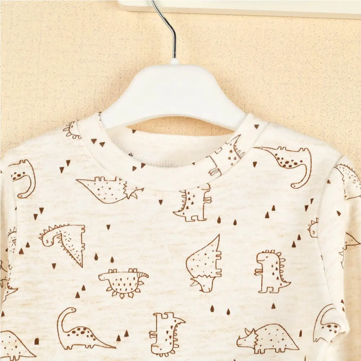 Rany Baby Kids Pijama Takımı Dinozor Kahverengi