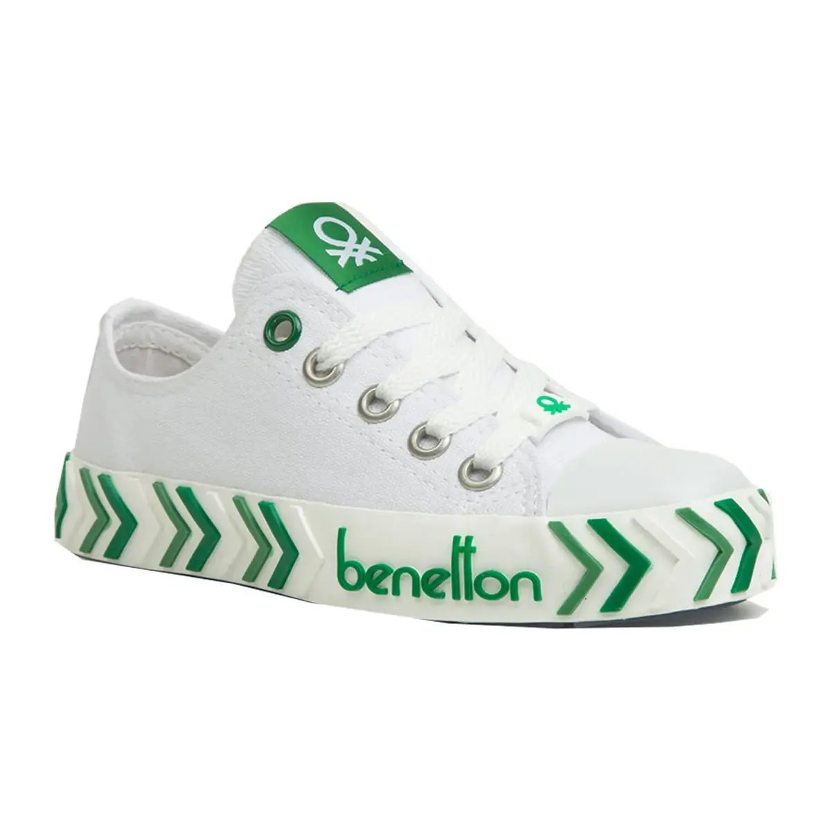 Benetton Ayakkabı Spor Filet Beyaz - Yeşil