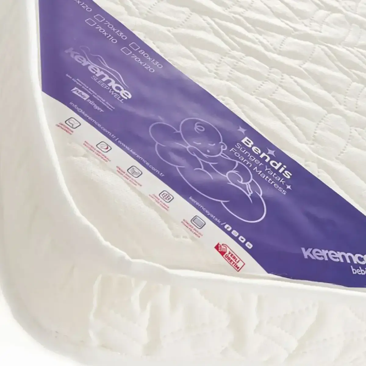 Keremce Bendis Eco Sünger Oyun Parkı Yatağı 12x70x120 cm