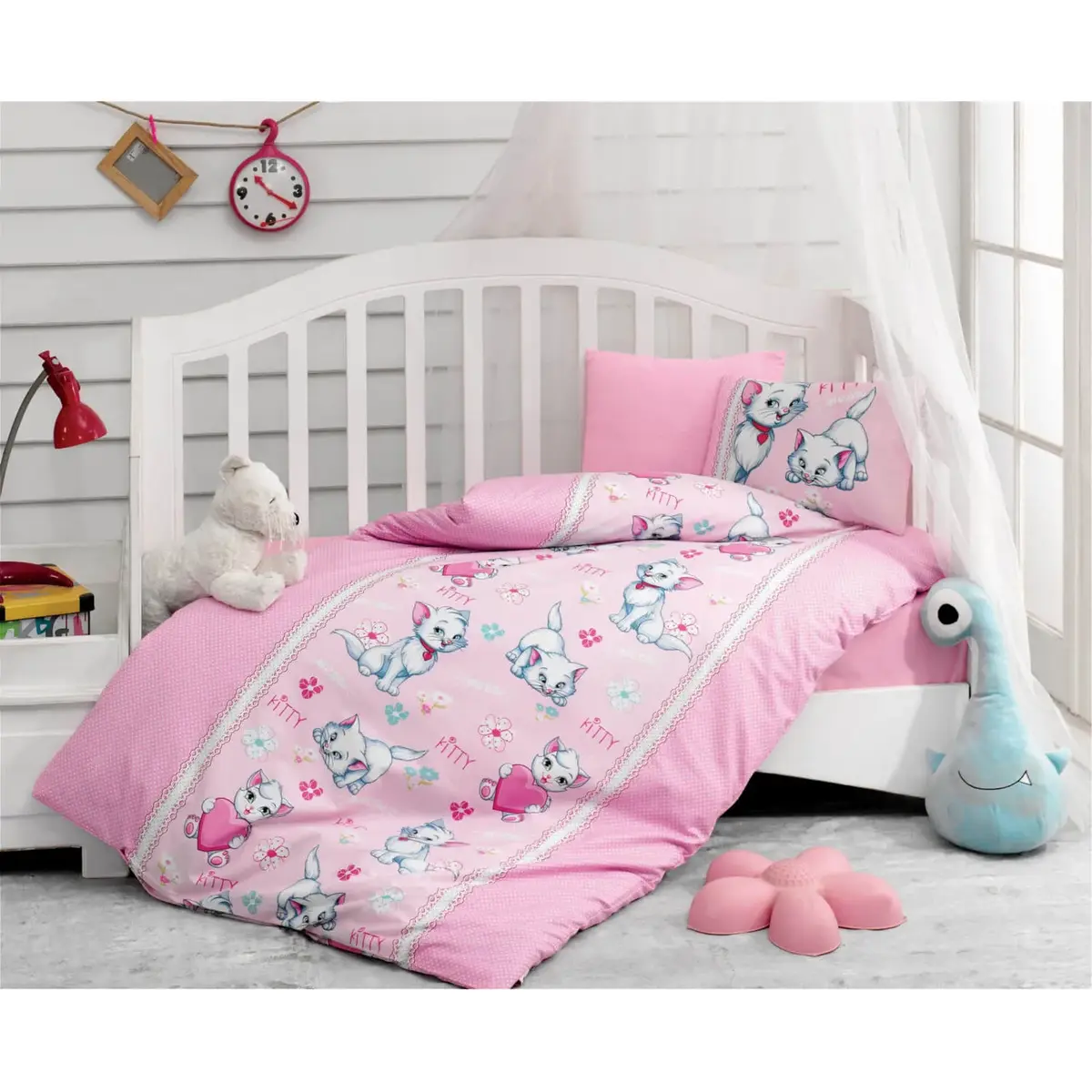 Cottonbox Bebek Nevresim Takımı Miyav Pembe