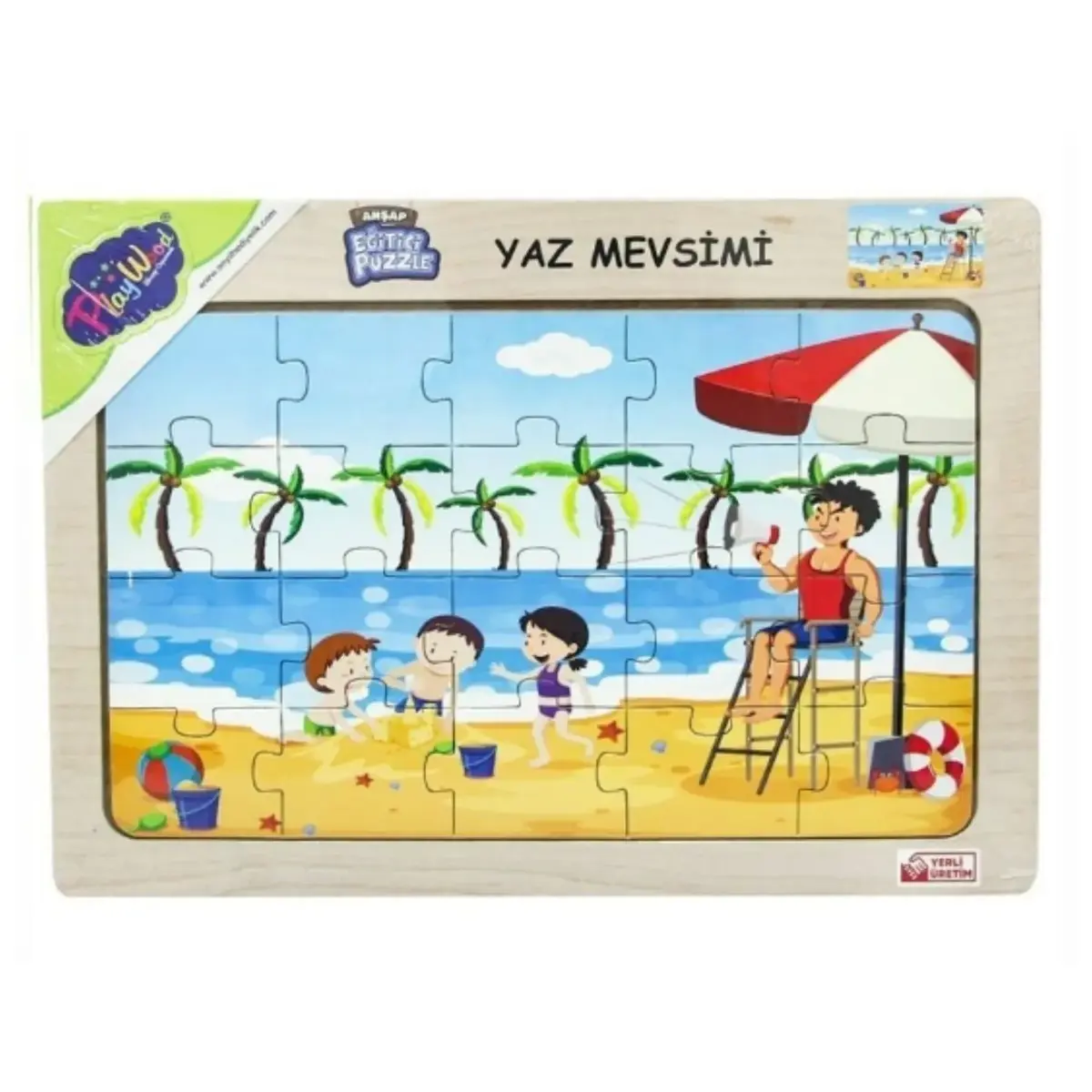 Play Wood Ahşap Tutmalı Puzzle Yaz Mevsimi                                              
