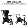SmarTrike STR3 Plus 5’i 1 Arada Üç Tekerlekli Bebek Bisikleti - Black