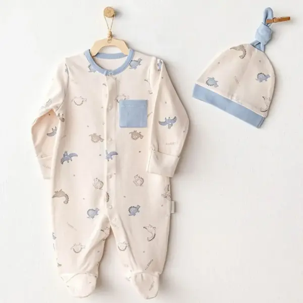 Andy Wawa Tulum Şapka Takım Dino Bej