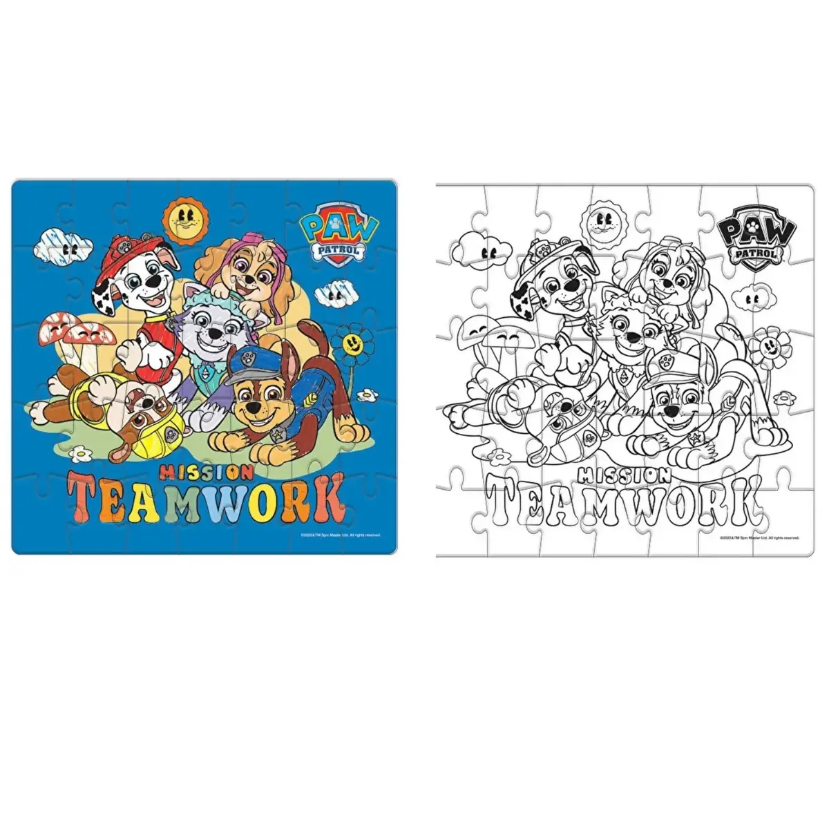 Paw Patrol Boyamalı Puzzle 35 Parça