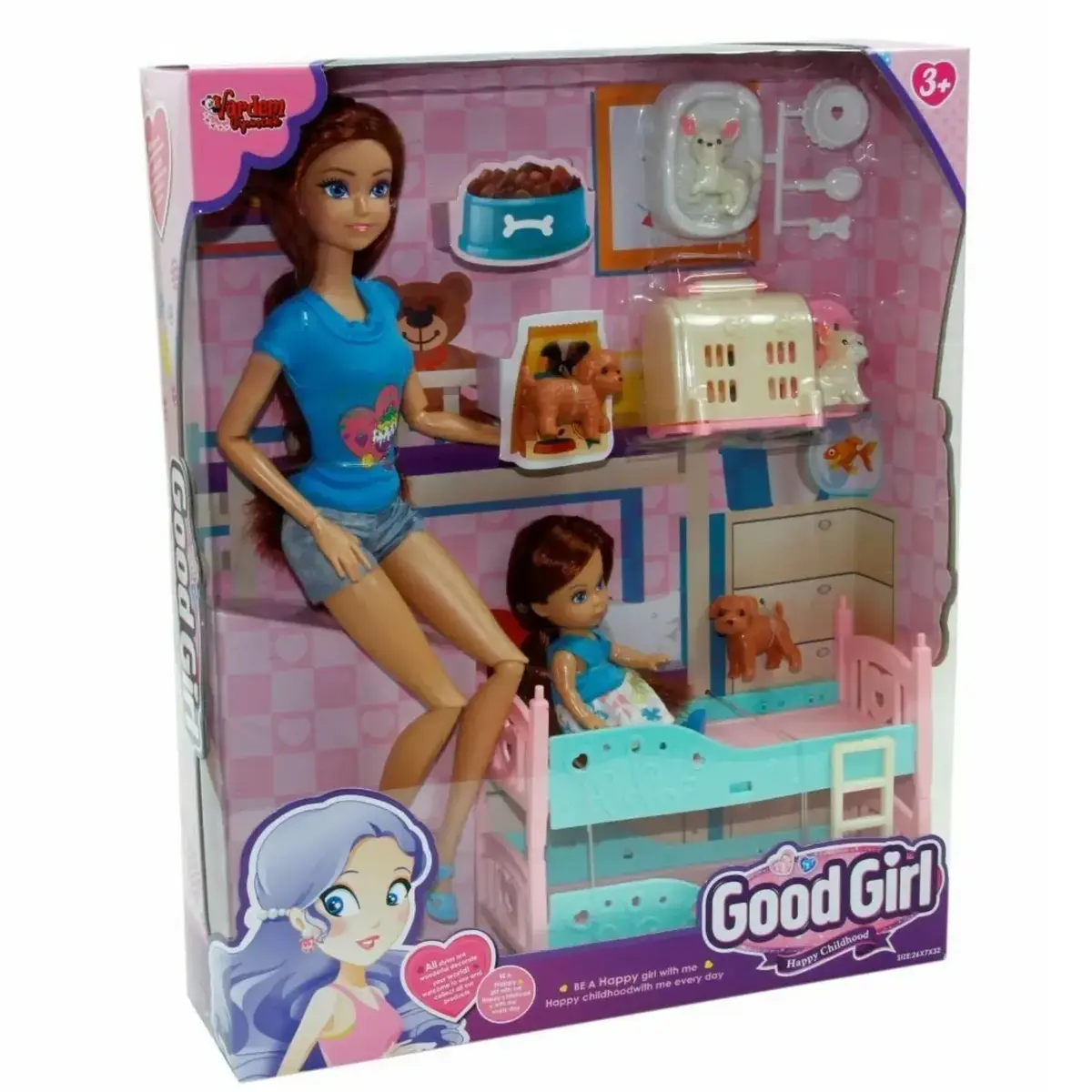 Vardem Kutulu 29Cm Aksesuarlı Ranzalı Bebek