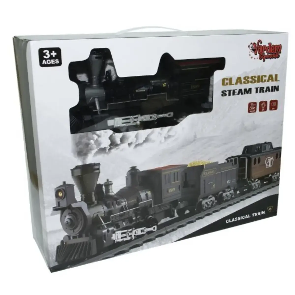 Vardem Işıklı ve Sesli 30 Parça Classic Buharlı Tren Set