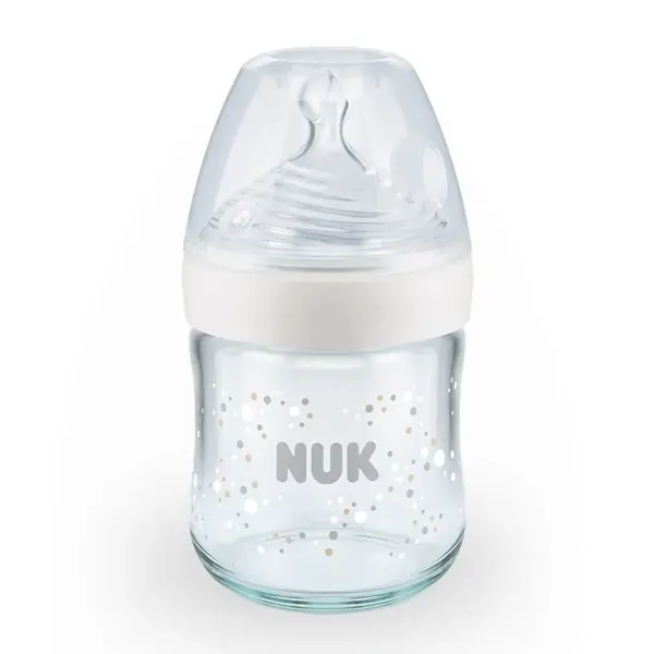 Nuk Nature Sense Isı Göstergeli Cam Biberon 120 ml Beyaz