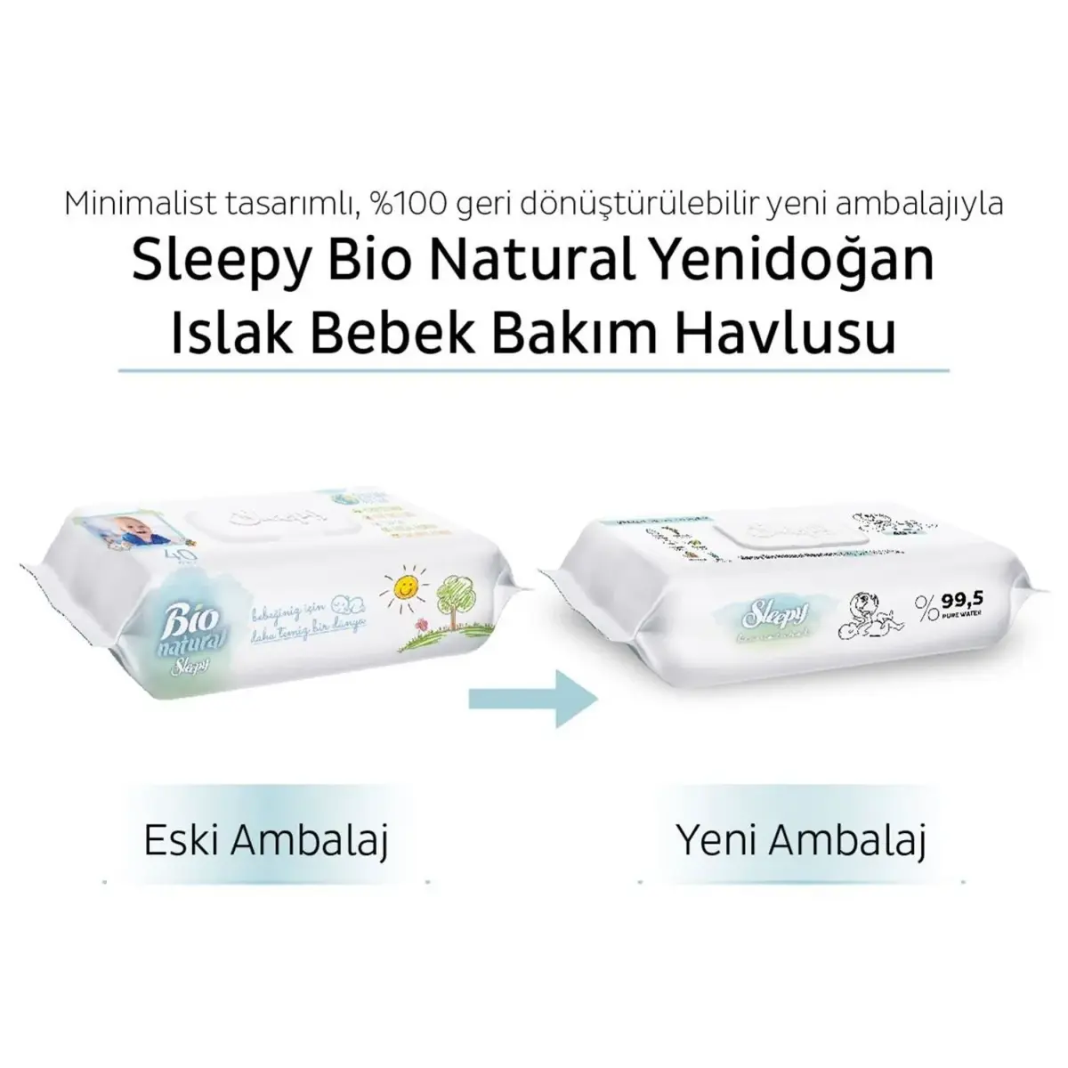 Sleepy Bio Natural Bebek Havlusu 5x40