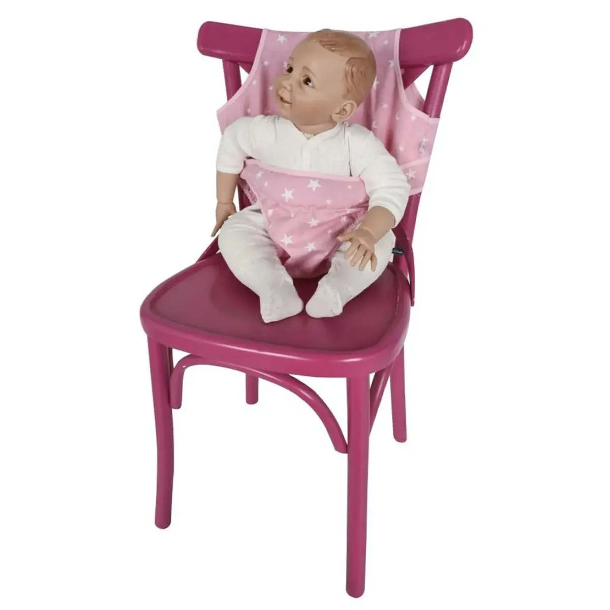 Sevi Bebe Kumaş Mama Sandalyesi Pembe Yıldız Sevi Bebe Kumaş Mama Sandalyesi Pembe Yıldız