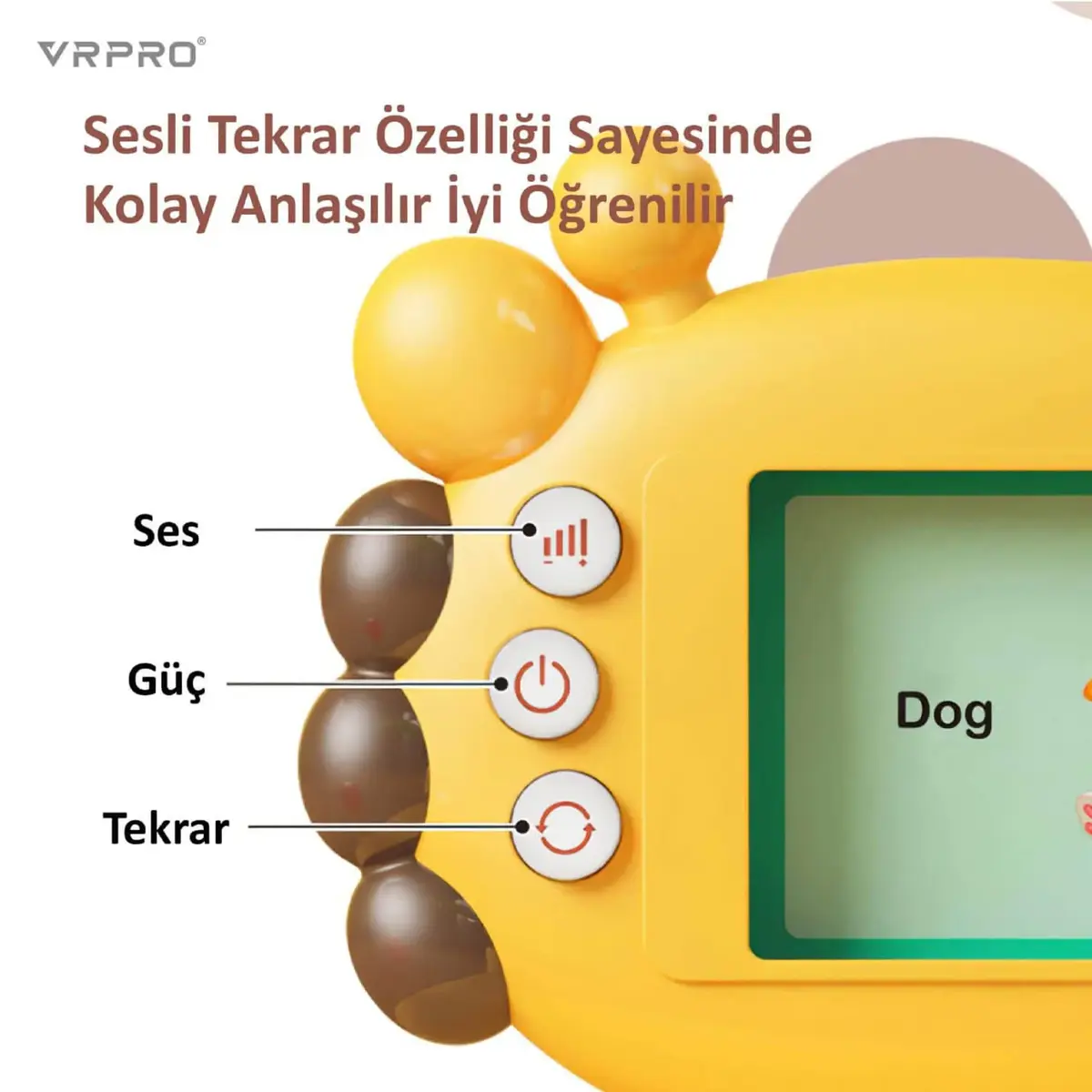 Vrpro İngilizce Öğreten Sesli Sözlük Eğitici Kartlar