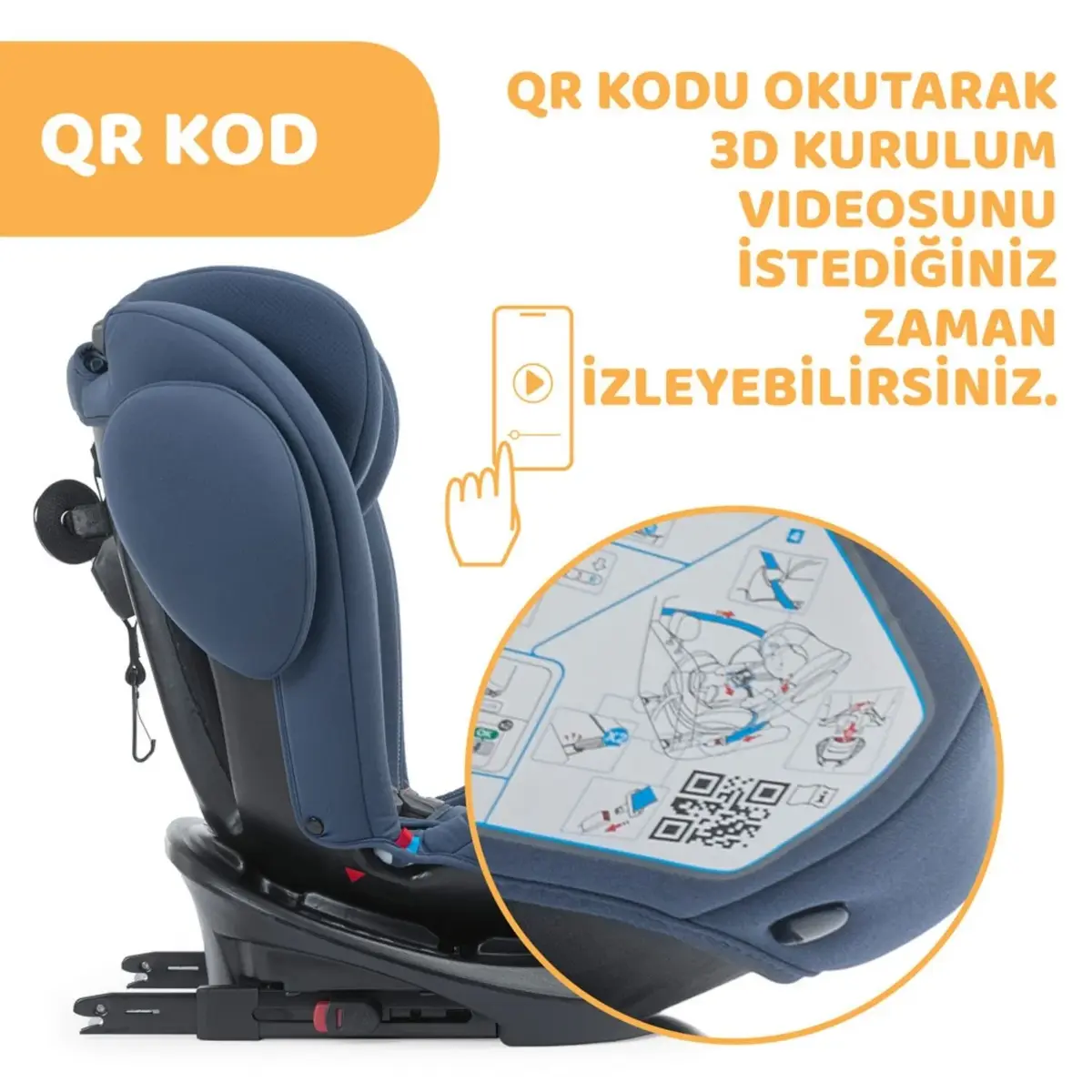 Chicco Unico Plus Baby Oto Koltuğu 0-36 Kg India Ink