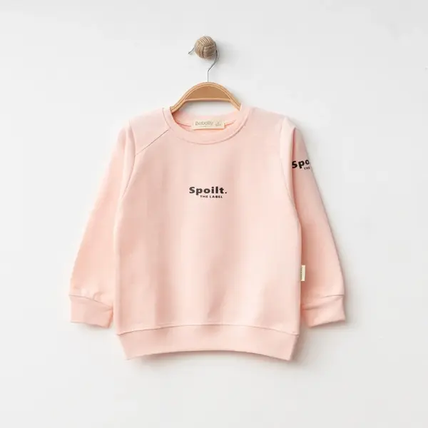 Bebolly Sweatshirt Spoilt Baskılı Pudra