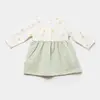 Bibaby Organik Elbise Tiny Birds Ekru - Yeşil