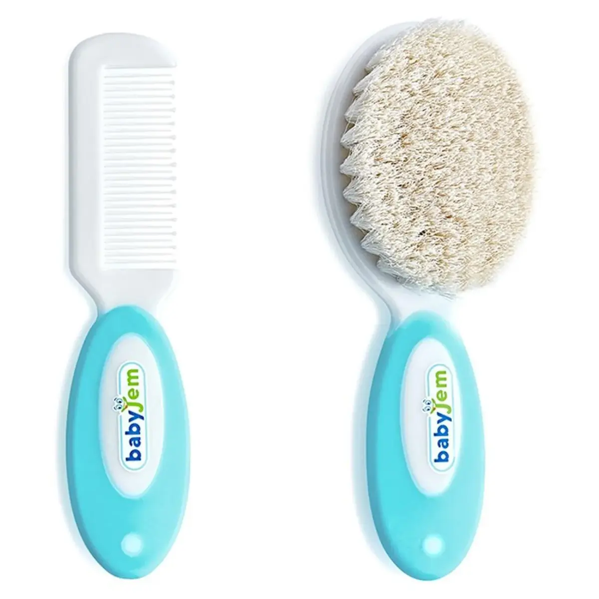 Babyjem Doğal Kıl Fırça Tarak Seti Mavi Babyjem Doğal Kıl Fırça Tarak Seti Mavi