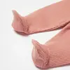 Bibaby Organik Pantolon Patikli Waffle Smile Kırmızı - Kahverengi