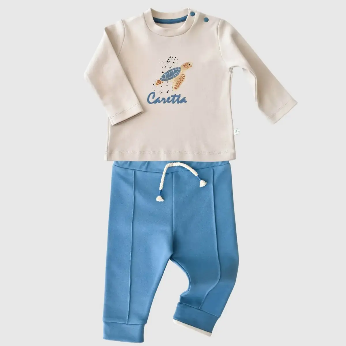 Bibaby Organik 2li Takım Caretta In Live Taş İndigo