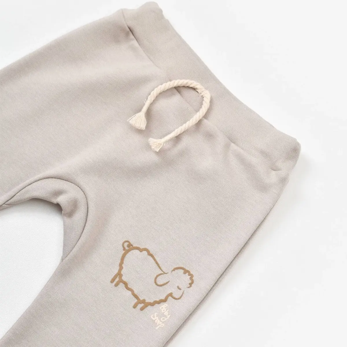 Bibaby Organik Pijama Takımı Curly Sheep Bej