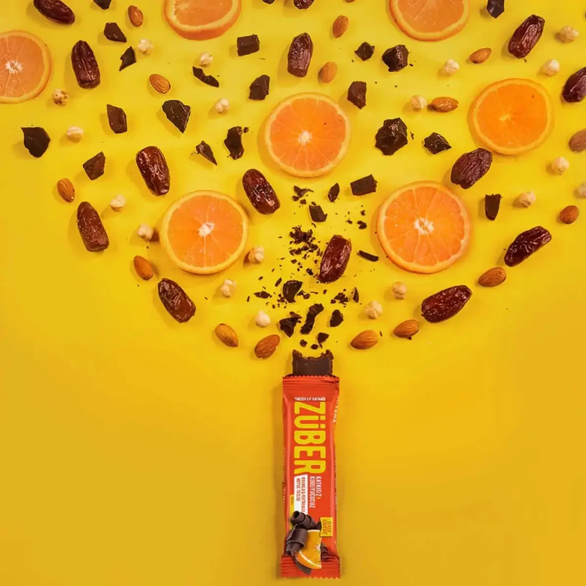 Züber Kakaolu Ve Portakallı Meyve Bar 40gr