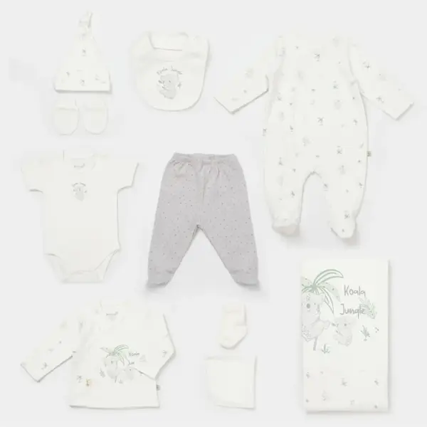 Bibaby Organik Hastane Çıkışı 10lu Koala Jungle Gri