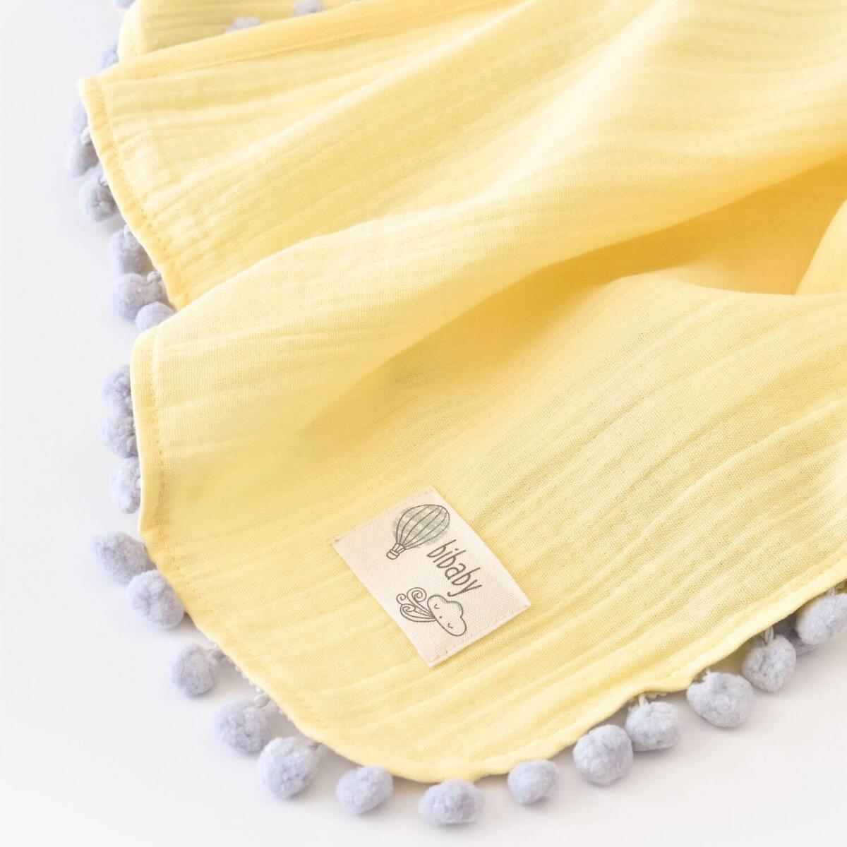 Bibaby Müslin Puset Örtüsü Sarı