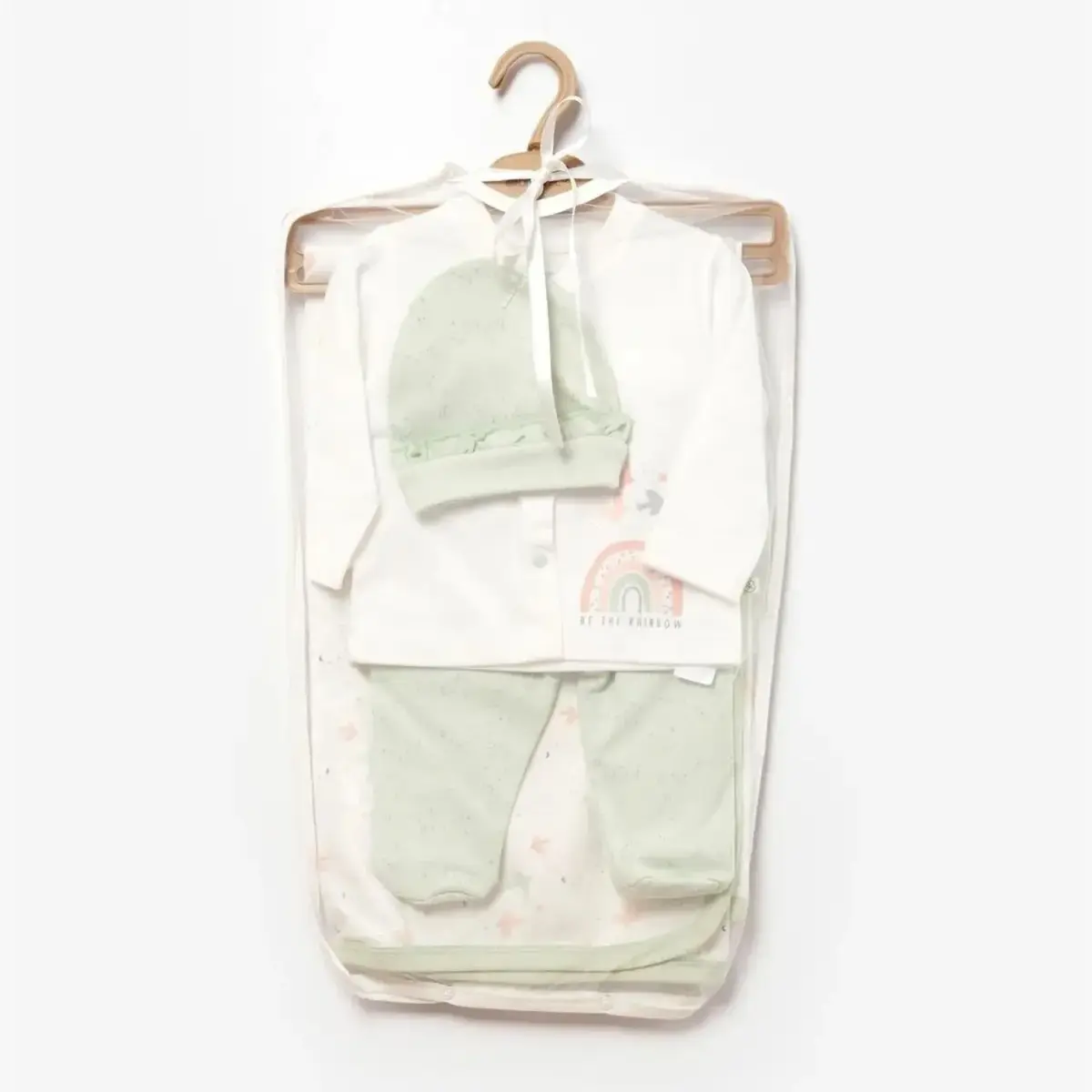 Bibaby Organik Zıbın Takımı Battaniyeli Tüllü Tiny Birds 