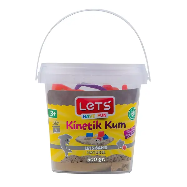 Lets Kinetik Kum 500 Gr Naturel Plastik Kutu L10157