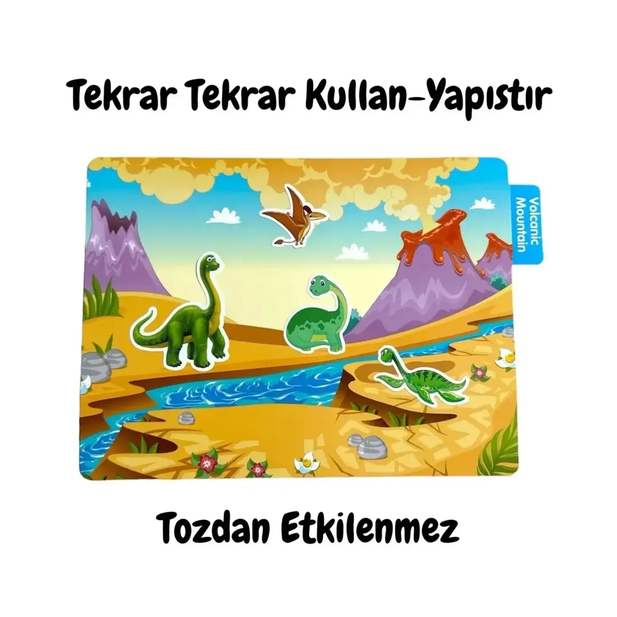 Lino Tekrar Tekrar Kullanılabilen Stıcker Dınosaur World