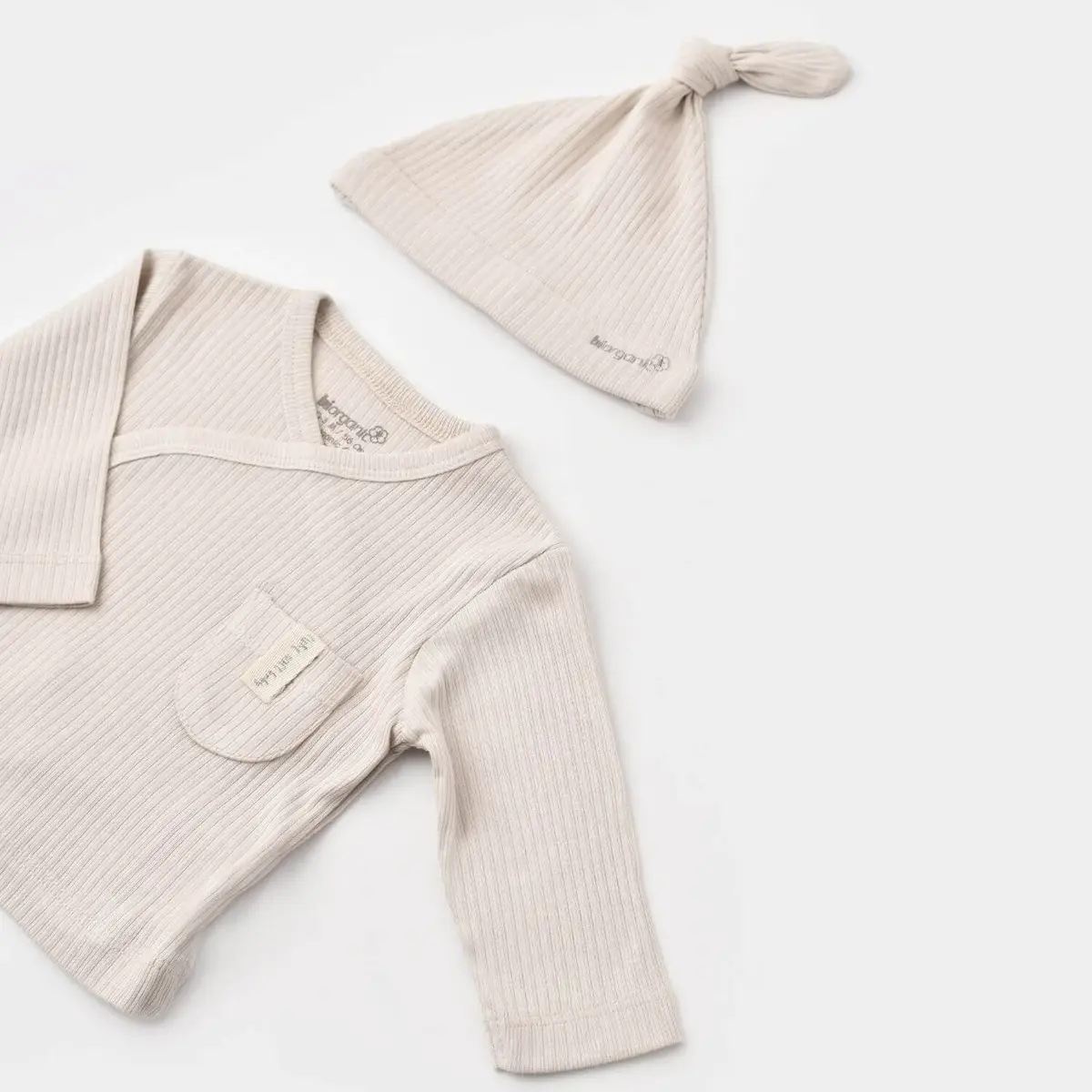 Bibaby Organik Zıbın Takımı 3lü Soft Modal Bej