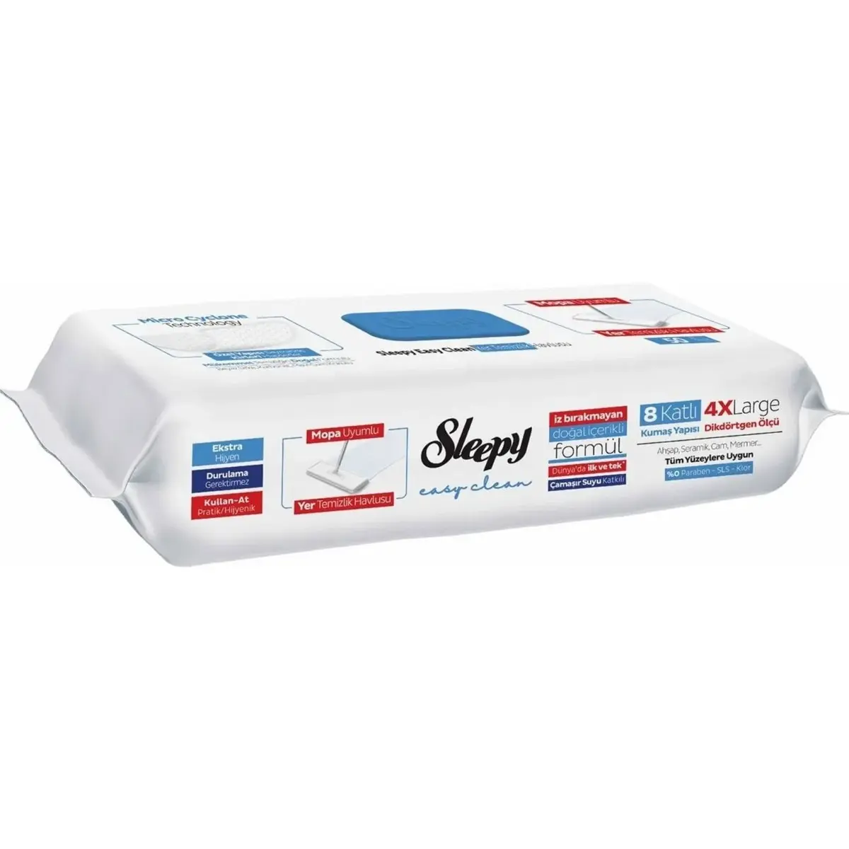 Sleepy Yer Temizlik Havlusu Çamaşır Suyu Mop Uyumlu 50li