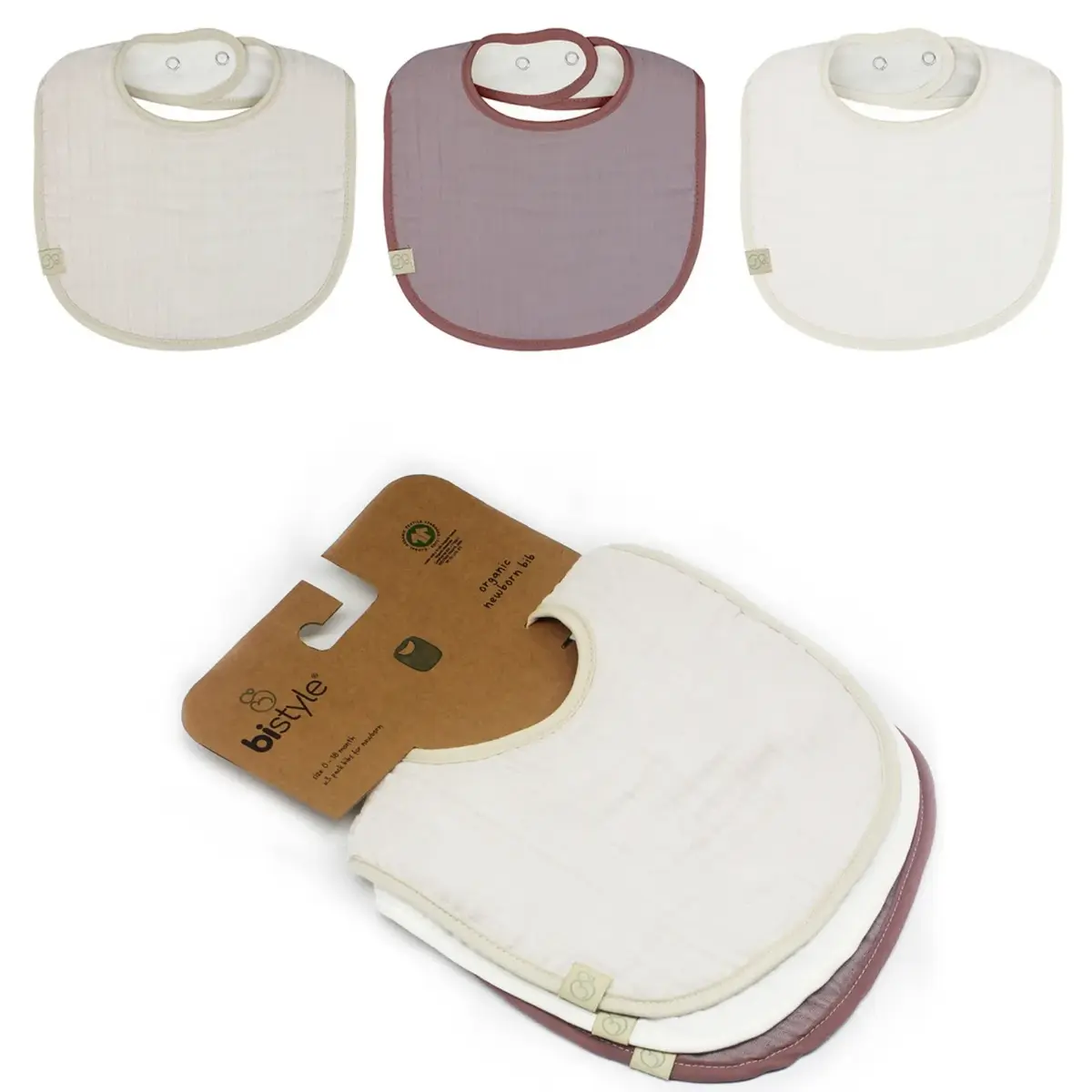 Bistyle Organik Fular Önlük Müslin 3lü Taş - Ekru - Antrasit Bistyle Organik Fular Önlük Müslin 3lü Taş - Ekru - Antrasit