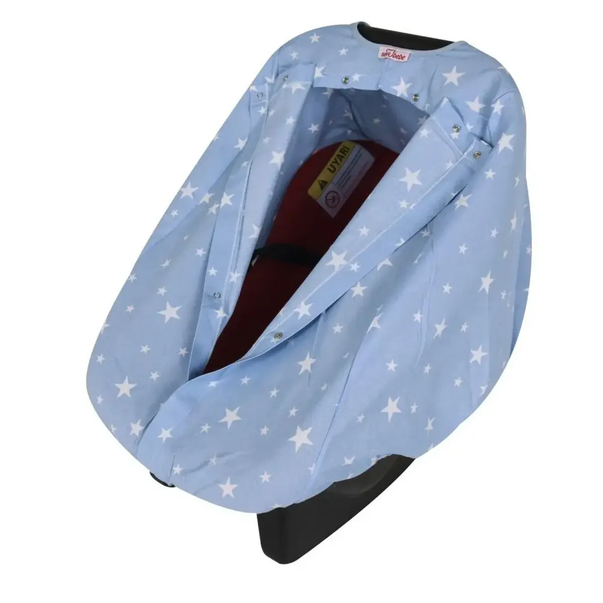 Sevi Bebe Ana Kucağı Örtüsü Mavi Yıldız