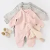 Bibaby Organik Tulum Fermuarlı Nature In Waffle Pembe Melanj