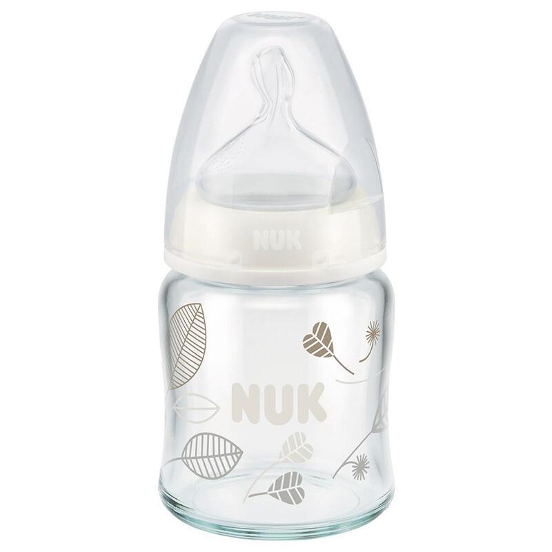 Nuk FC Plus Silikon Emzikli Cam Biberon 120 ml Beyaz