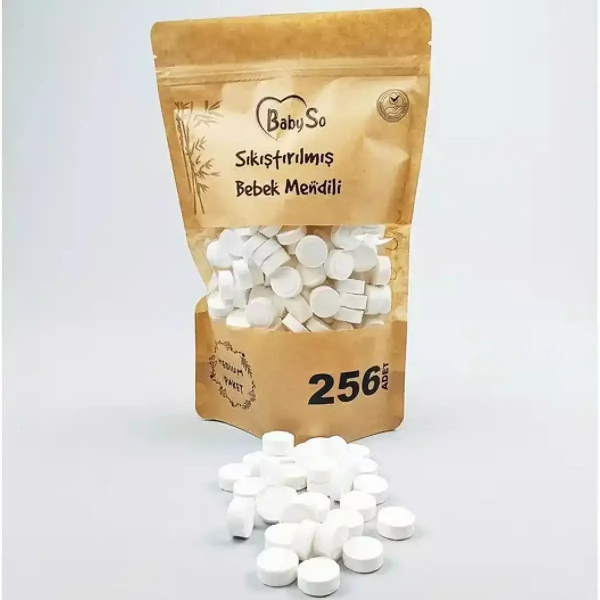 Baby So Sıkıştırılmış Mendil Doypack Paket 256 lı