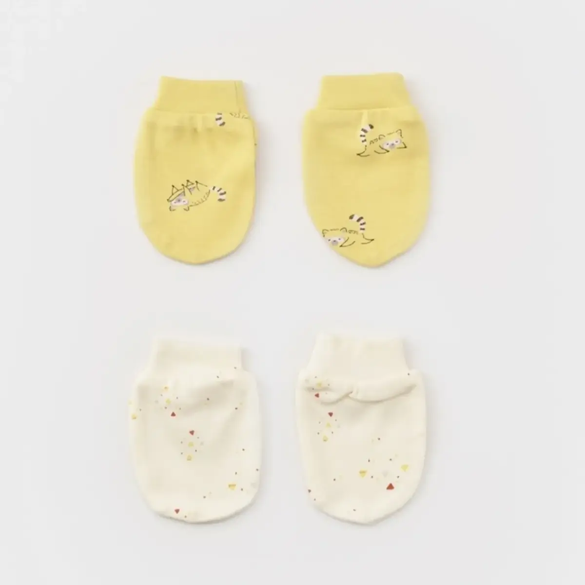 Bibaby Organik Eldiven 2li Baby Racoon Lemon Grass - Vanilla Ice