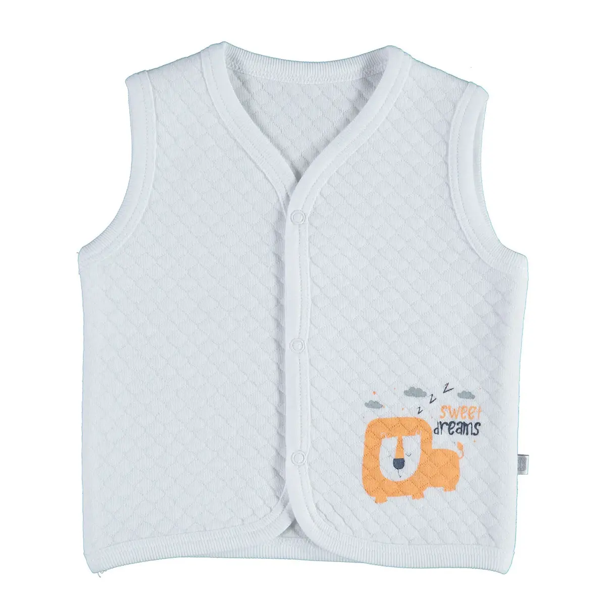 Bibaby Yelek Kapitone Aslan Beyaz