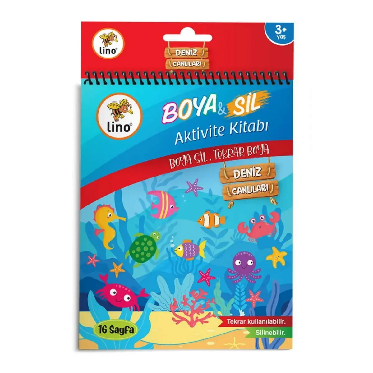 Lino Boya & Sil Aktivite Boyama Kitabı Denizaltı Silinebilir