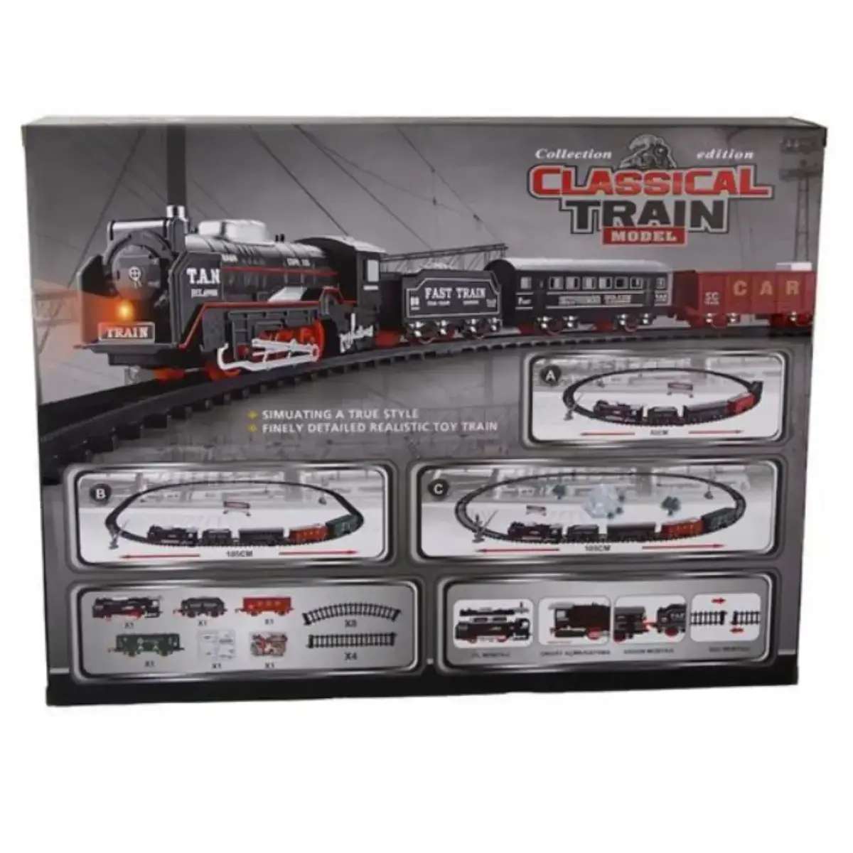 Vardem Kutulu 23 Parça Classic Model Tren Set