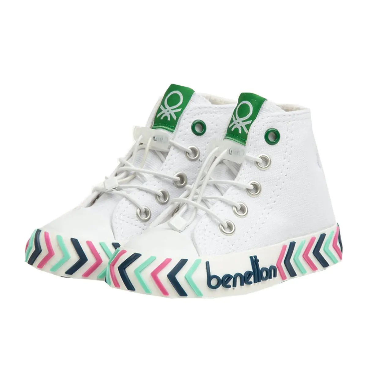 Benetton Ayakkabı Spor Beyaz - Mavi Benetton Ayakkabı Spor Beyaz - Mavi