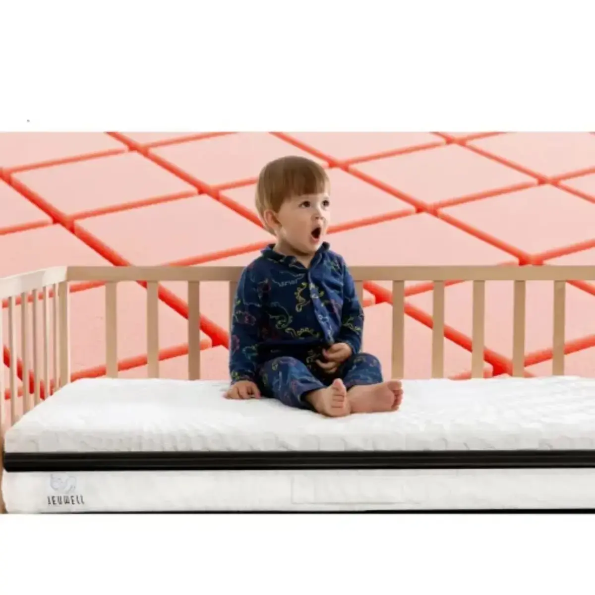 Jeuwell 3D Alezli Sünger Yatak 70x110 Cm