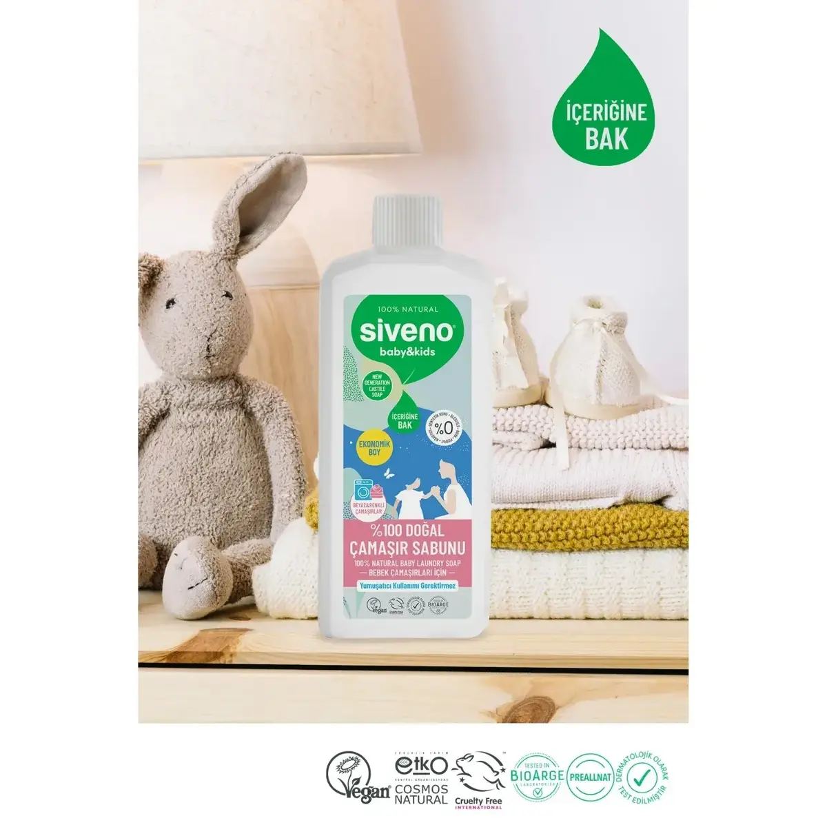 Siveno Baby Doğal Bebek Çamaşır Sabunu 1 lt