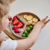 Oioi Puzzle Vakumlu Mama Tabağı+Nam Nam Mama Kaşığı Aqua Green-Powder Grey